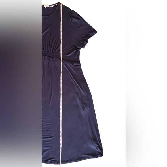 Boden Crew Neck Jersey Dress Short Sleeve Navy Blue Size 20/22 - Picture 5 of 9